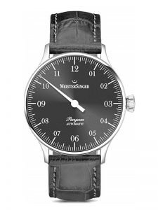 MeisterSinger pangaea black dial watch