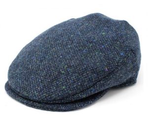 Hanna Hats Donegal Tweed Vintage Flat Driving Cap