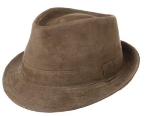 Lipodo Smooth Trilby Leather Hat